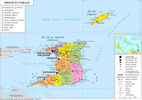 Geopolitical Map Of Trinidad And Tobago Trinidad And Tobago Maps