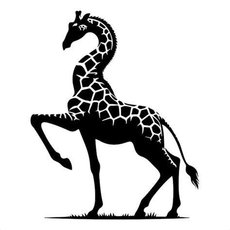 Premium Vector Giraffe Silhouette Vector Silhouette Giraffe