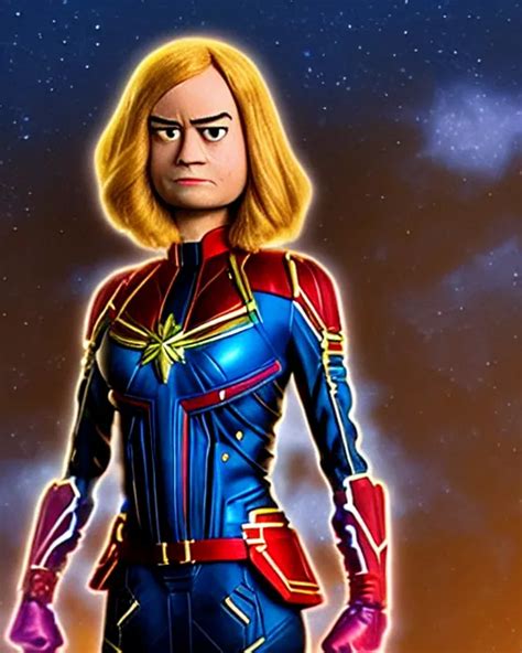 Brie Larson S Captain Marvel As A Highly Detailed Stable Diffusion