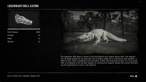 Red Dead Redemption 2 Legendary Bull Gator Location Youtube