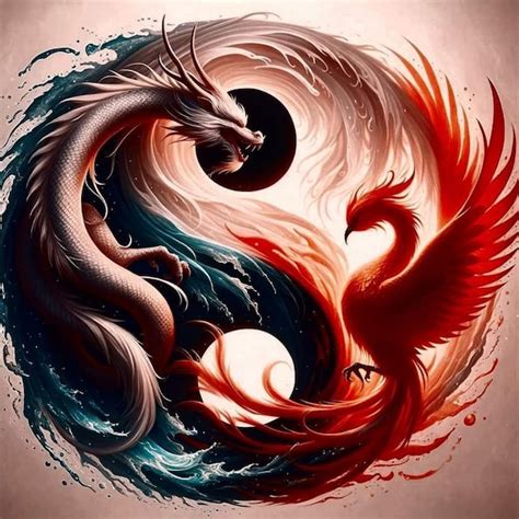 Premium Photo Ying Yang Symbol Dragon Wallpaper