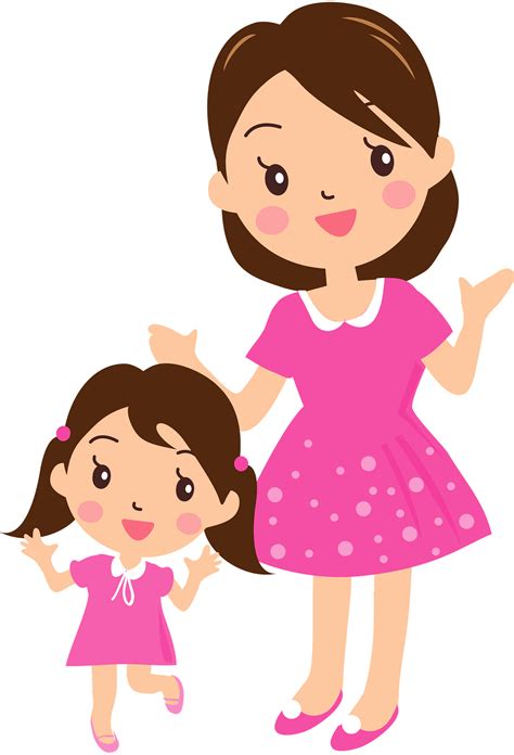 Mother Daughter Clipart Free 19 Koleksi Gambar