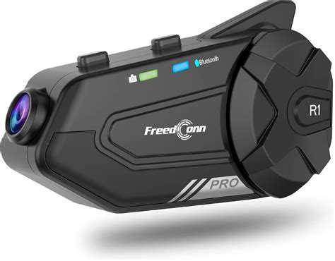 FreedConn Motorrad Helm Bluetooth Headset Mit Kamera R1 Pro 6 Wege