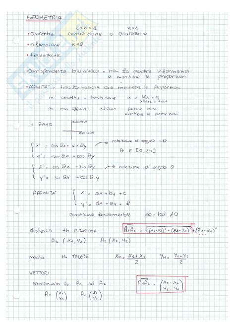 Lezioni Appunti Di Geometria Lineare