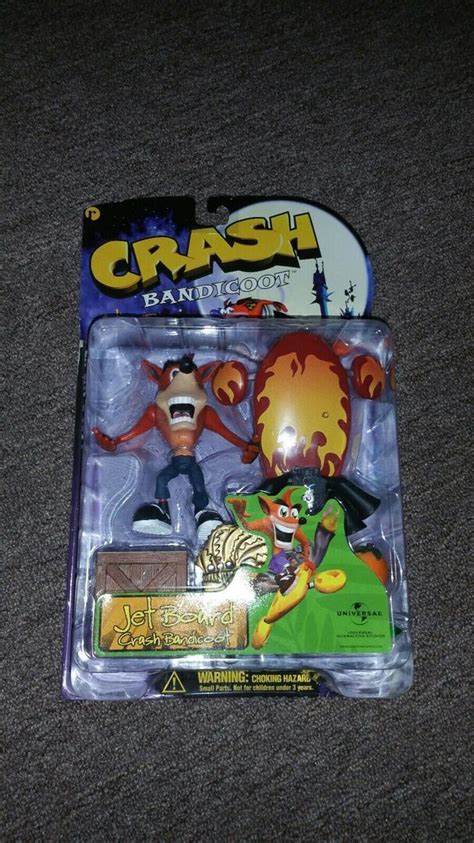 Resaurus Jet Board Crash Bandicoot Action Figure Mib