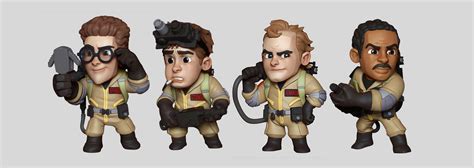 Character Artist For Upcoming Ghostbustersmen In Black Board Game