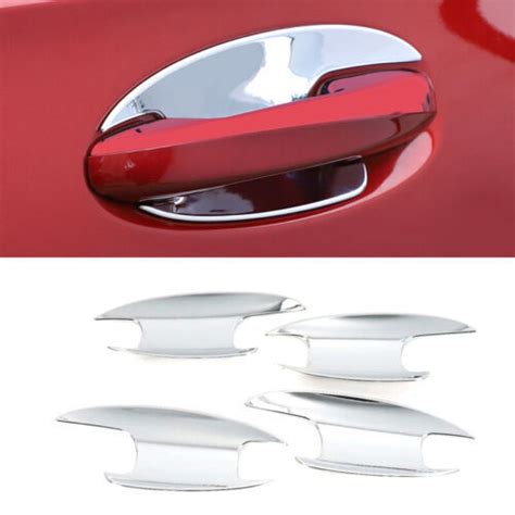 Pcs Abs Chrome Door Handle Bowl Cover Trim For Mercedes Benz A Class