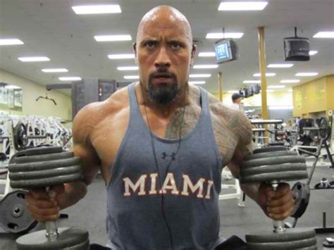 Dwayne Johnson Golds Gym Weight Lifting The Celebrity Frame