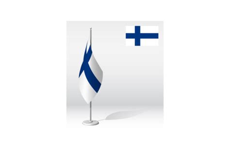 FINLAND Flag on Flagpole for Registratio Graphic by RNko · Creative Fabrica