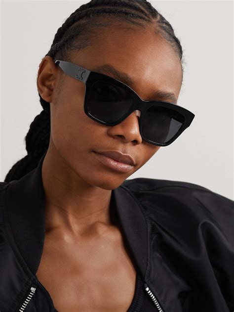 CELINE EYEWEAR Triomphe Square Frame Acetate Sunglasses NET A PORTER