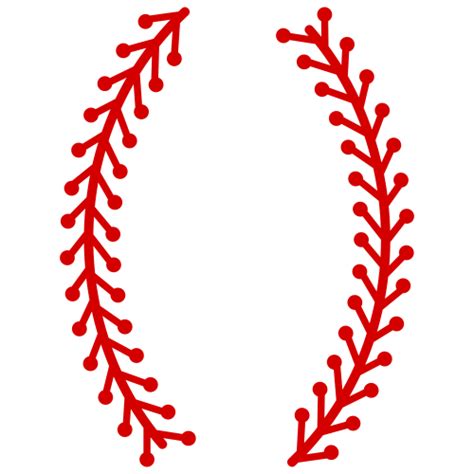 Baseball Red Laces Svg Baseball Stitches Svg Baseball Stitches