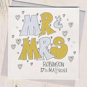 Personalised Mr And Mrs Wedding Card By Eggbert Daisy