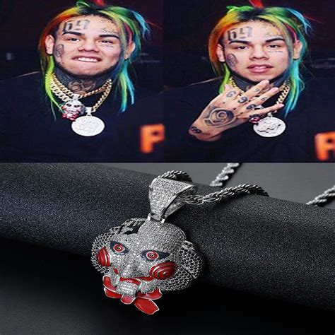 Wholesale Hip Hop Statement Chunky Iced Out Bling 6ix9ine Chain Clown