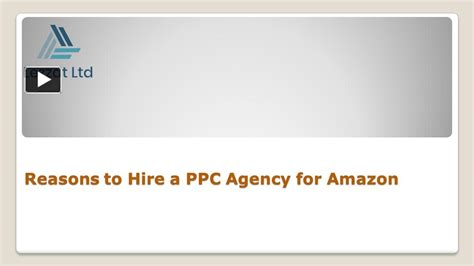 Ppt Reasons To Hire A Ppc Agency For Amazon Powerpoint Presentation