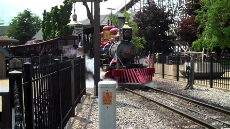 Cedar Point Lake Erie Railroad Judy K Departing Fronteirville YouTube