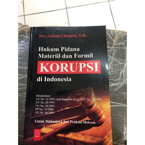 Jual Hukum Pidana Meteriil Dan Formil Korupsi Di Indonesia Shopee