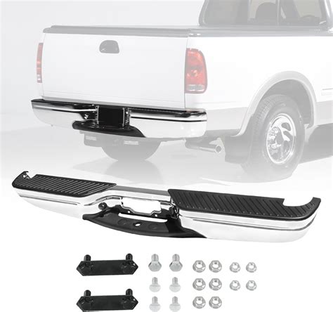 Rear Step Bumper Assembly Without Parking Aid Sensors Hole Replacement For Ford F150