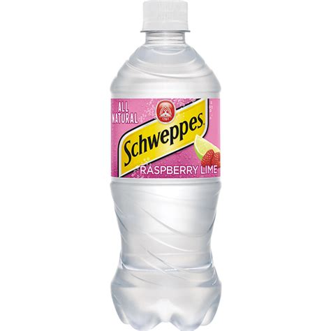 Schweppes Raspberry Lime Sparkling Water Beverage 20 Fl Oz Bottle