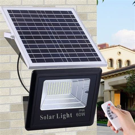 Refletor Smd Holofote Solar Ultra Led W Real Controle Remoto