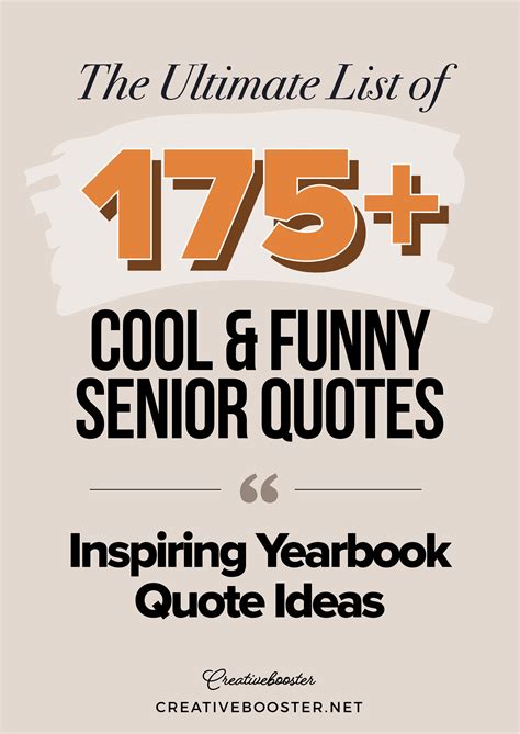 175 Best Senior Quotes For 2024 Inspiring And Funny Yearbook Quote Ide