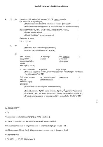 Aqa As Level Unit 3 Section 3 Alcohols Oxidation Required Practical 5