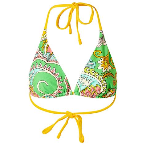 Al Mais Women S Marion Bikini Triangle Top In Emerald Al Mais