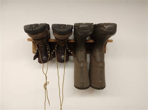 Wooden Wader Rack Boot Rack Wall Mount Etsy