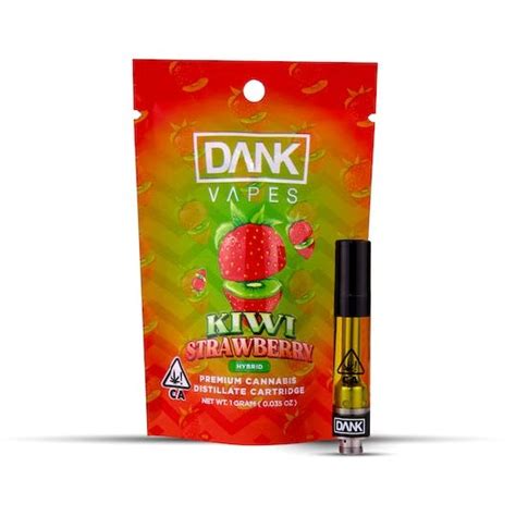 Kiwi Strawberry 1g Premium Thc Cartridge Dank Vapes Disposable