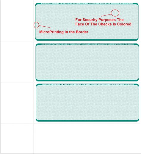 Computer Check Paper Blank Personal Wallet Checks 3 On A Page