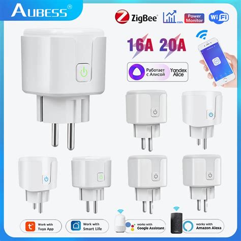 Aubess Tuya Smart Home Plug Eu A Wifi Zigbee Smart Plug Power