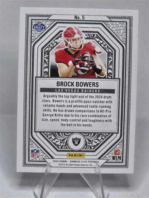 Panini Donruss Elite Brock Bowers Rookie On Deck Rc Rookie Card