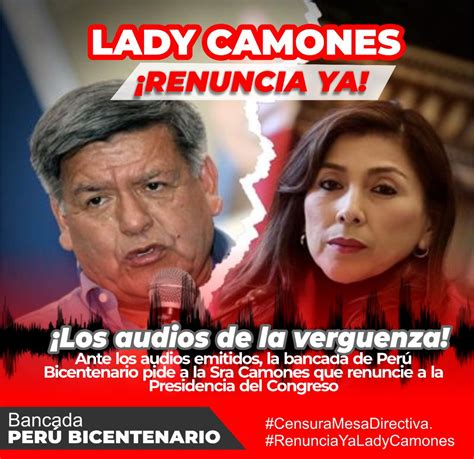 Bancada Perú Bicentenario on Twitter Escandalosos audios involucran a