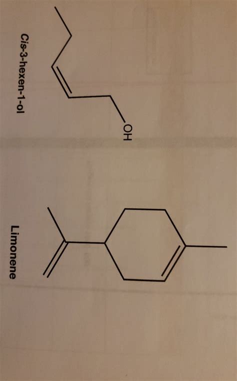 Solved OH Cis 3 Hexen 1 Ol Limonene Chegg