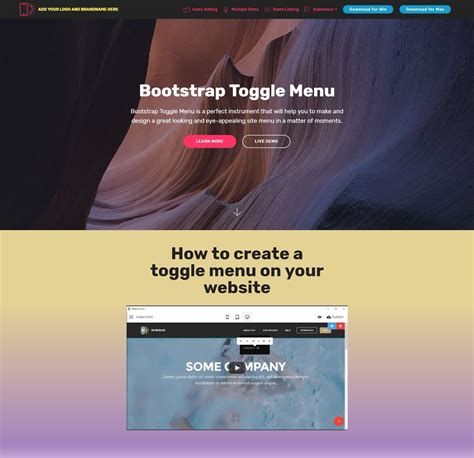 Bootstrap Mega Menu Example