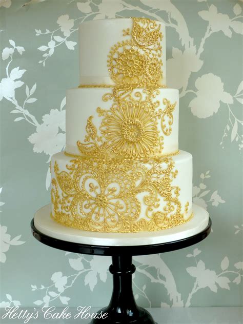 Golden Lace Cake