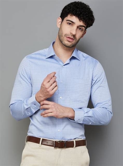 Buy Louis Philippe Men Checked Regular Fit Formal Shirt From Louis