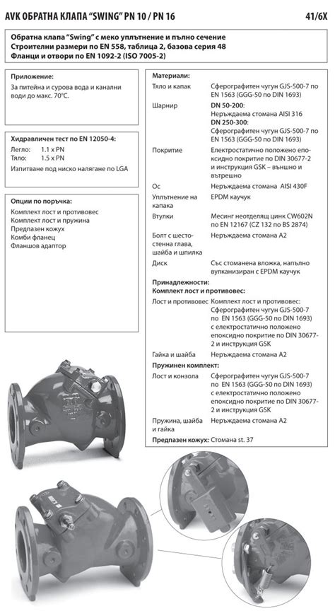 Фланшова възвратна клапа