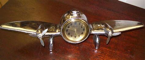 Deco Airplane Clock From The 30 S Do You Remember Seeing These On People S Mantels Airplane