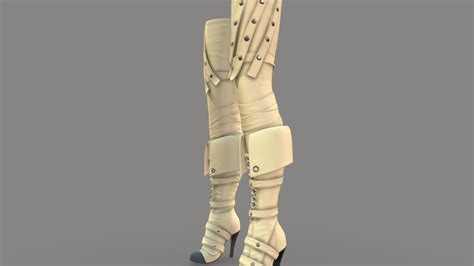 Fashion Leather Thigh High Heels Pirate Boots Buy Royalty Free 3d