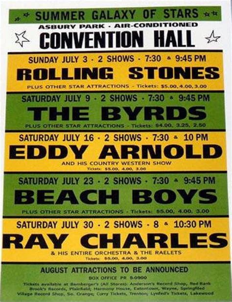 Convention Hall Asbury Park NJ July 1966 Music Concert Concerts