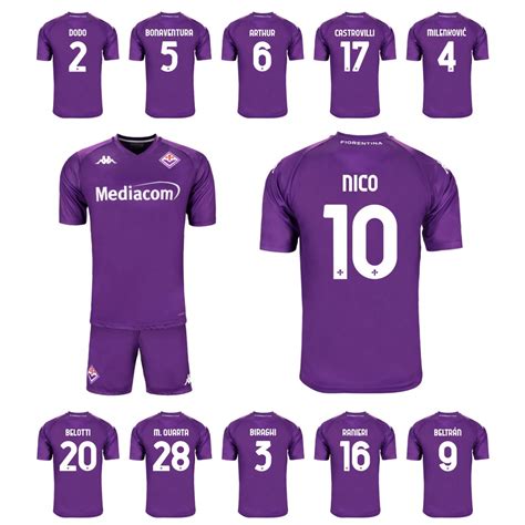 Completo GARA HOME Maglia Replica Ufficiale FIORENTINA 2024 25 KAPPA