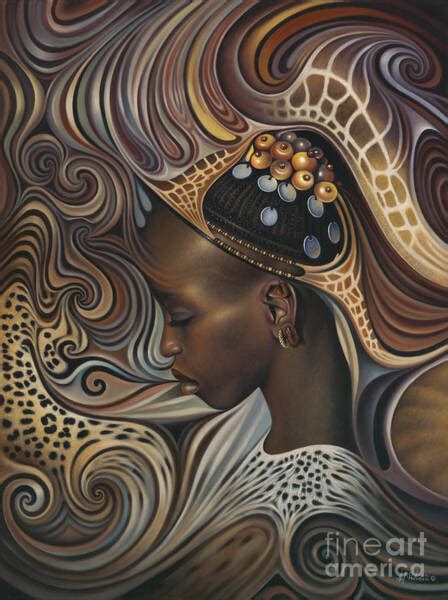 African Woman Painting Black Woman Painting Original Art Woman Portrait ...