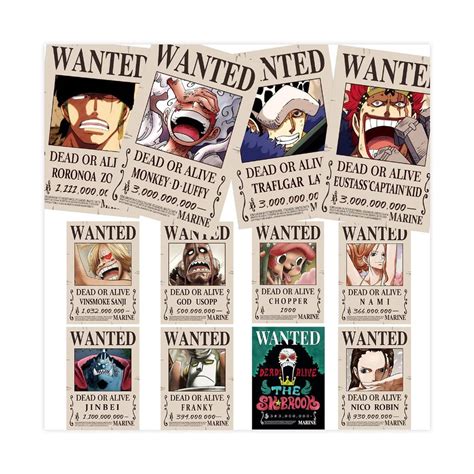 Buy KAONESO 12PCS Anime Straw Hat Pirates 7 8X11 2 Inch New Bounty