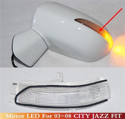 CAPQX Rearview Mirror Turn Signal LED Light Lamp 34350 SAA 013 For FIT