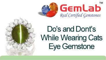 Ppt Do S And Dont S While Wearing Cats Eye Gemstone Powerpoint