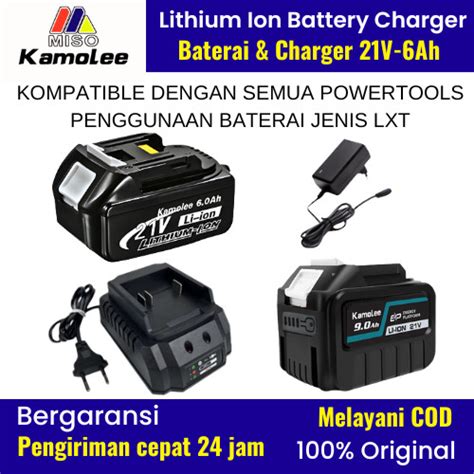 Jual KAMOLEE Baterai Charger 21V Lithium Ion Circular Impact Wrench