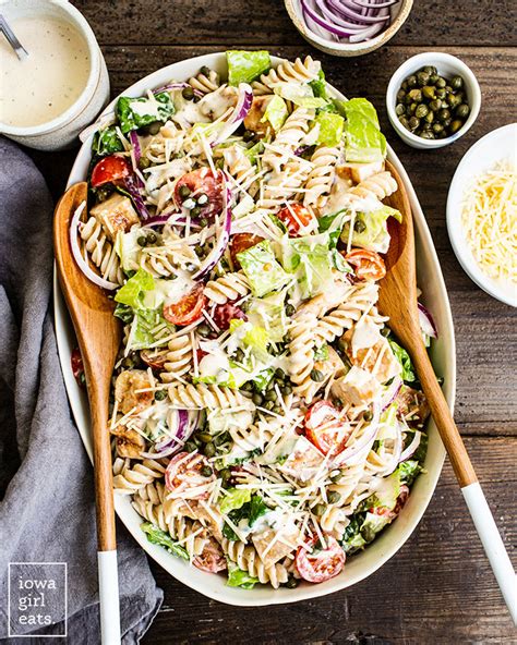 Chicken Caesar Salad Pasta Best Of Both Worlds