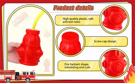 Amazon Amyhill Pcs Fire Hydrant Straw Cups With Lids Oz For