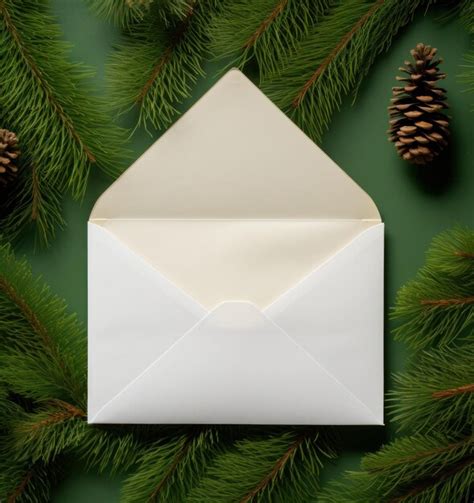 Premium Ai Image Christmas Background With Envelope