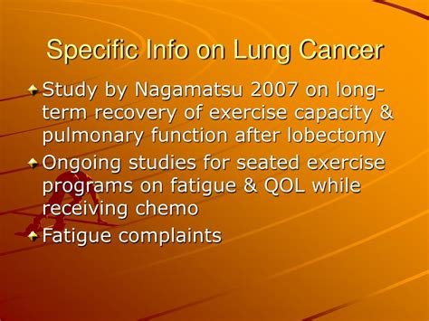 Ppt Lung Cancer And Exercise Powerpoint Presentation Free Download